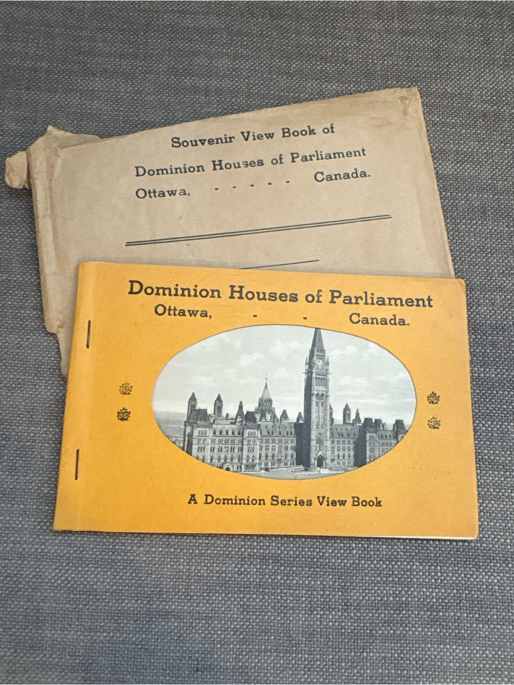 Vintage Souvenir View Book Dominion Parliament Buildings Ottawa Canada Ontario